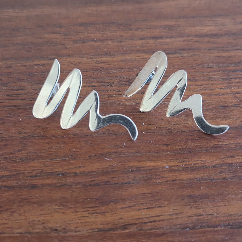 925 Silver Modernist Stud Earrings